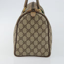 GUCCI GG Supreme Web Sherry Line Boston Bag PVC Beige Gold 40 02 007 Auth 144173-3
