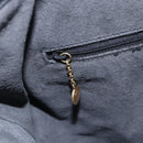 GUCCI Bamboo Shoulder Bag Leather Black Gold Auth 144177-18