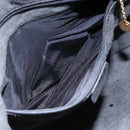 GUCCI Bamboo Shoulder Bag Leather Black Gold Auth 144177-11