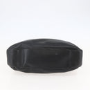 GUCCI Bamboo Shoulder Bag Leather Black Gold Auth 144177-5