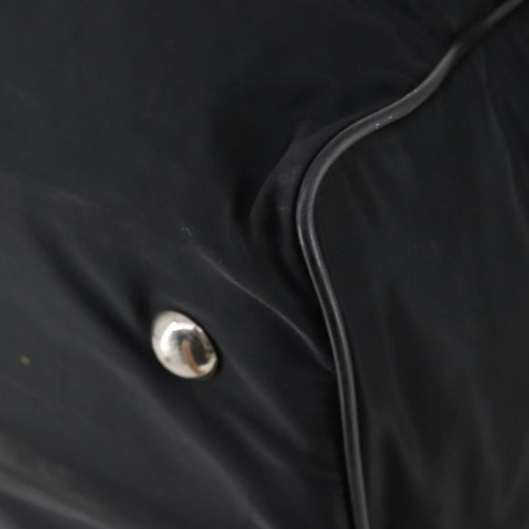 PRADA Boston Bag Nylon Black Silver Auth 144179