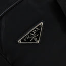 PRADA Boston Bag Nylon Black Silver Auth 144179-14