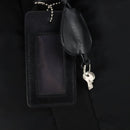 PRADA Boston Bag Nylon Black Silver Auth 144179-15