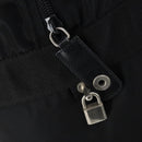 PRADA Boston Bag Nylon Black Silver Auth 144179-16