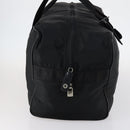 PRADA Boston Bag Nylon Black Silver Auth 144179-5