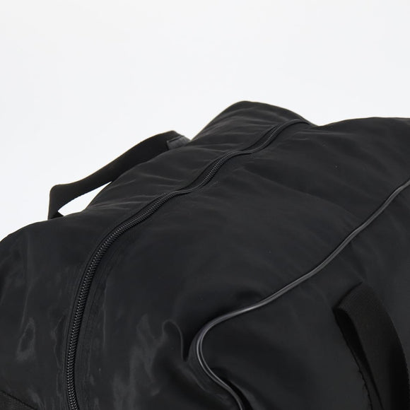 PRADA Boston Bag Nylon Black Silver Auth 144179