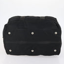 PRADA Boston Bag Nylon Black Silver Auth 144179-9