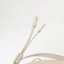 PRADA Tote Bag Canvas Leather Beige Silver Auth 144180-10