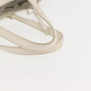 PRADA Tote Bag Canvas Leather Beige Silver Auth 144180-7