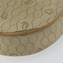 Christian Dior Honeycomb Canvas Shoulder Bag PVC Beige Auth 144185-12