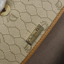 Christian Dior Honeycomb Canvas Shoulder Bag PVC Beige Auth 144185-16