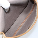 Christian Dior Honeycomb Canvas Shoulder Bag PVC Beige Auth 144185-17