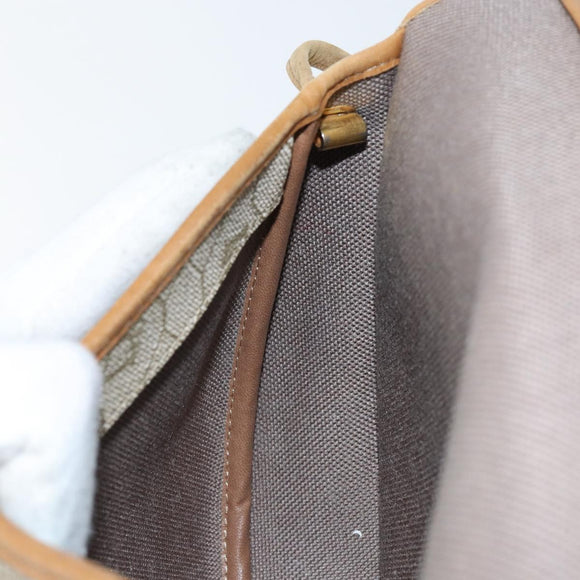 Christian Dior Honeycomb Canvas Shoulder Bag PVC Beige Auth 144185