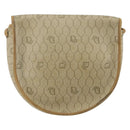 Christian Dior Honeycomb Canvas Shoulder Bag PVC Beige Auth 144185-3