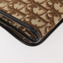 Christian Dior Trotter Canvas Chain Shoulder Bag Brown Gold Auth 144207-12
