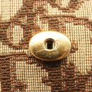 Christian Dior Trotter Canvas Chain Shoulder Bag Brown Gold Auth 144207-16