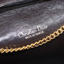 Christian Dior Trotter Canvas Chain Shoulder Bag Brown Gold Auth 144207-18