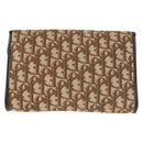 Christian Dior Trotter Canvas Chain Shoulder Bag Brown Gold Auth 144207-3