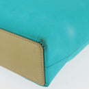 Christian Dior Maris Pearl Hand Bag Nylon Turquoise Blue Silver Auth 144208-9