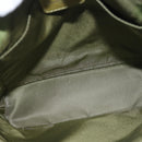 Christian Dior Maris Pearl Hand Bag Nylon Turquoise Blue Silver Auth 144208-11