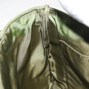 Christian Dior Maris Pearl Hand Bag Nylon Turquoise Blue Silver Auth 144208-20