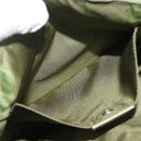 Christian Dior Maris Pearl Hand Bag Nylon Turquoise Blue Silver Auth 144208-21