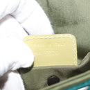 Christian Dior Maris Pearl Hand Bag Nylon Turquoise Blue Silver Auth 144208-12