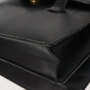 Christian Dior Hand Bag Leather Black Gold Auth 144209-14