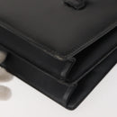 Christian Dior Hand Bag Leather Black Gold Auth 144209-16