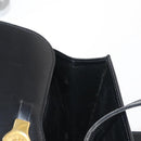 Christian Dior Hand Bag Leather Black Gold Auth 144209-23