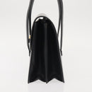 Christian Dior Hand Bag Leather Black Gold Auth 144209-3