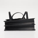 Christian Dior Hand Bag Leather Black Gold Auth 144209-5