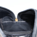 FENDI Pecan Canvas Clutch Bag PVC Black Brown gold Auth 144211-18