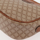 CELINE Macadam Canvas Shoulder Bag PVC Beige Gold Auth 144212-16