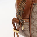 CELINE Macadam Canvas Shoulder Bag PVC Beige Gold Auth 144212-10