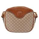 CELINE Macadam Canvas Shoulder Bag PVC Beige Gold Auth 144212-13