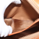 CELINE Macadam Canvas Shoulder Bag PVC Beige Gold Auth 144212-22