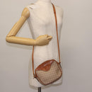 CELINE Macadam Canvas Shoulder Bag PVC Beige Gold Auth 144212-23