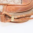 CELINE Macadam Canvas Shoulder Bag PVC Beige Gold Auth 144212-8