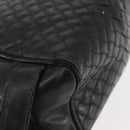 BOTTEGA VENETA INTRECCIATO Clutch Bag Leather Black Auth 144213-15