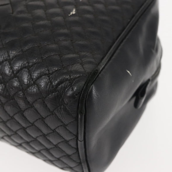 BOTTEGA VENETA INTRECCIATO Clutch Bag Leather Black Auth 144213