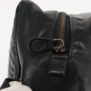 BOTTEGA VENETA INTRECCIATO Clutch Bag Leather Black Auth 144213-10