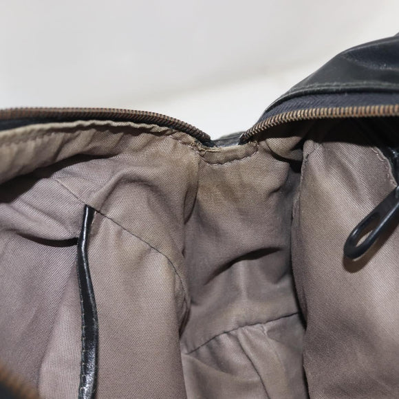 BOTTEGA VENETA INTRECCIATO Clutch Bag Leather Black Auth 144213