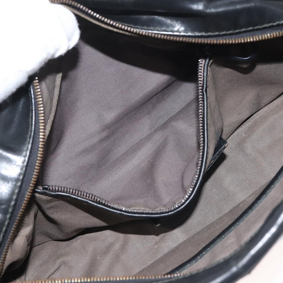 BOTTEGA VENETA INTRECCIATO Clutch Bag Leather Black Auth 144213