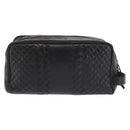 BOTTEGA VENETA INTRECCIATO Clutch Bag Leather Black Auth 144213-2