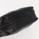 BOTTEGA VENETA INTRECCIATO Clutch Bag Leather Black Auth 144213-6