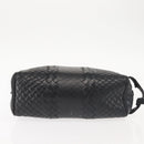 BOTTEGA VENETA INTRECCIATO Clutch Bag Leather Black Auth 144213-5