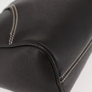 Salvatore Ferragamo Gancini Shoulder Bag Leather Dark Brown Auth 144214-9