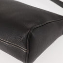 Salvatore Ferragamo Gancini Shoulder Bag Leather Dark Brown Auth 144214-14