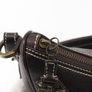 Salvatore Ferragamo Gancini Shoulder Bag Leather Dark Brown Auth 144214-10